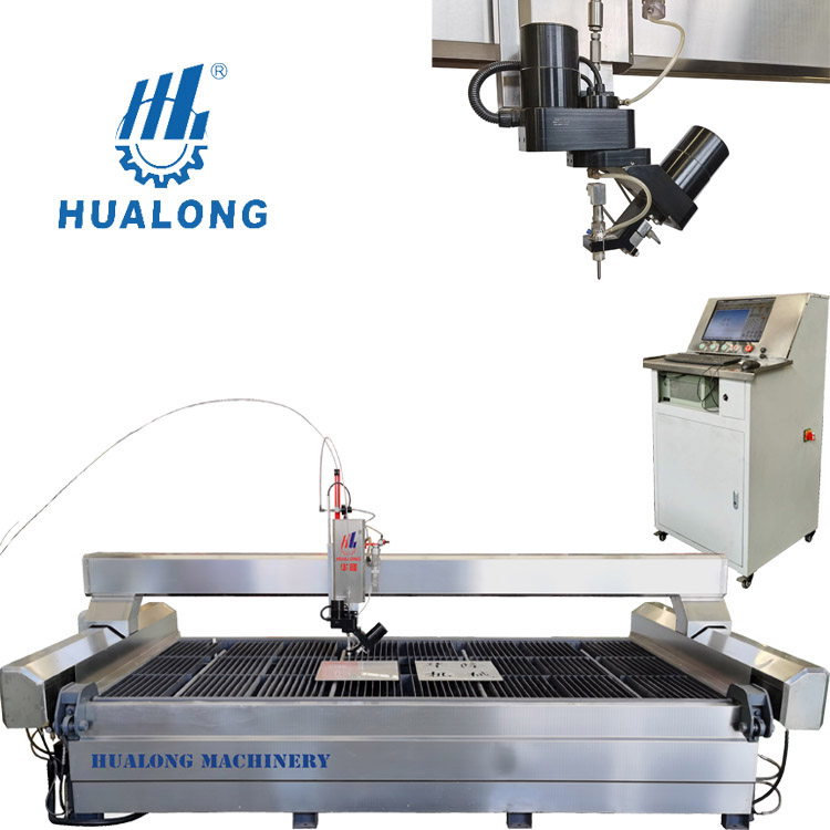 Hualong Hlrc-4020 Stone Cutter Machine water jet CNC cutting stone machine 5 axis stone machinery granite cutter tile