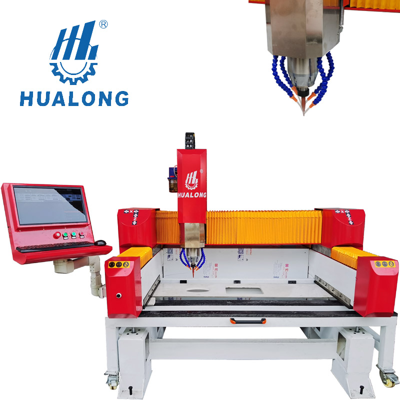 Hualong stone machinery high efficiency cnc Granite Marble slab Countertop Sink Hole cut out router cutout Cutting Machine