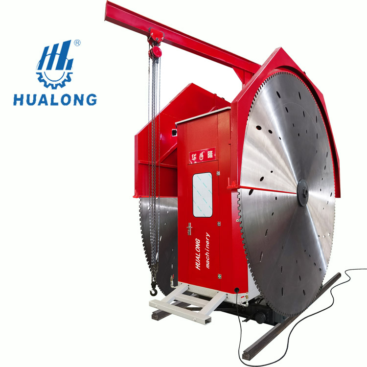 Hualong Stone Machinery High Efficiency Twin Blade Rock Rail Saw Natural Stone Cutting Machine for Granite Quarry 2QYKZ-2200/3300